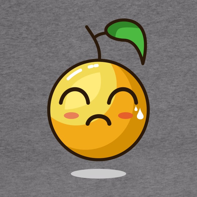 sad emoji orange react by Rizkydwi